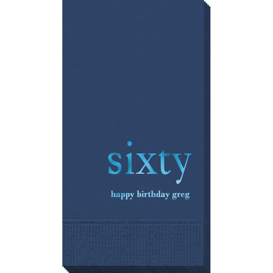 Big Number Sixty Guest Towels